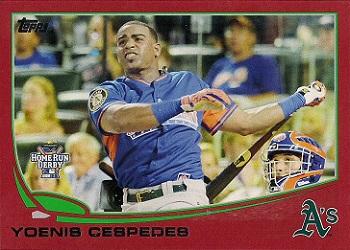 2013 Topps Update - Red #US7 Yoenis Cespedes Front