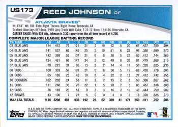 2013 Topps Update - Red #US173 Reed Johnson Back