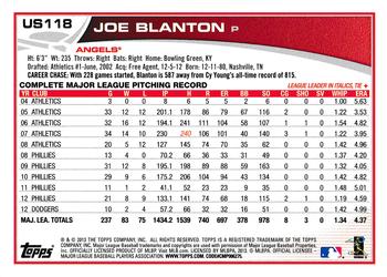 2013 Topps Update - Red #US118 Joe Blanton Back