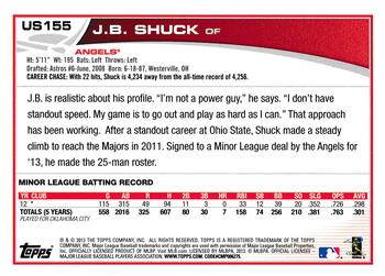 2013 Topps Update - Red #US155 J.B. Shuck Back