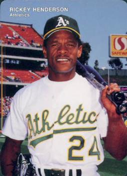1993 Mother's Cookies Oakland Athletics #6 Rickey Henderson Front