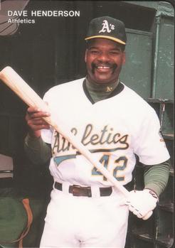 1993 Mother's Cookies Oakland Athletics #9 Dave Henderson Front