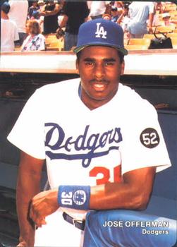 1993 Mother's Cookies Los Angeles Dodgers #5 Jose Offerman Front