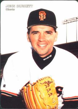 1993 Mother's Cookies San Francisco Giants #7 John Burkett Front