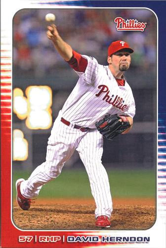 2010 Philadelphia Phillies Photocards 2nd Edition #16 David Herndon Front