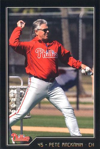 2009 Philadelphia Phillies Photocards #19 Pete Mackanin Front