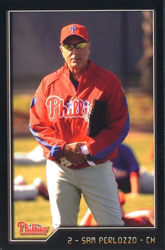 2009 Philadelphia Phillies Photocards #26 Sam Perlozzo Front