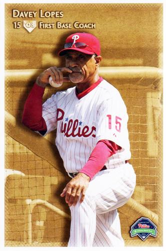 2008 Philadelphia Phillies Photocards #NNO Davey Lopes Front