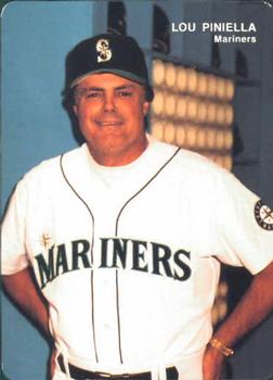 1993 Mother's Cookies Seattle Mariners #1 Lou Piniella Front