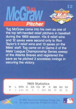 1994 Spectrum The Miracle of '69 #12 Tug McGraw Back