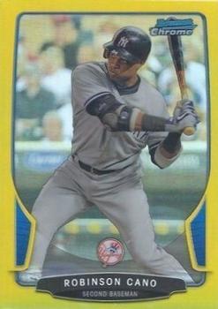 2013 Bowman Chrome - Yellow Refractors #75 Robinson Cano Front