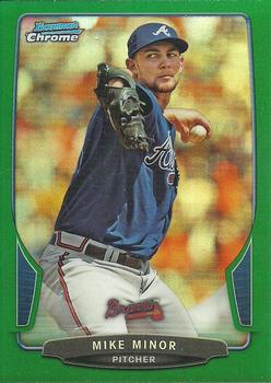 2013 Bowman Chrome - Green Refractors #13 Mike Minor Front