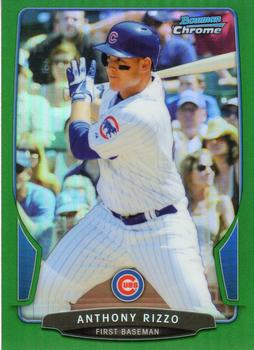 2013 Bowman Chrome - Green Refractors #129 Anthony Rizzo Front