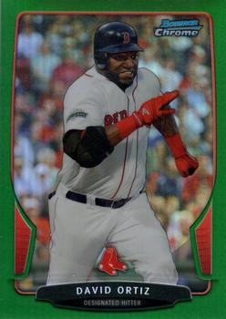 2013 Bowman Chrome - Green Refractors #170 David Ortiz Front