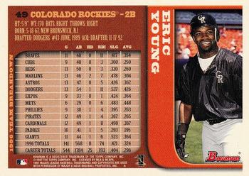 1997 Bowman #49 Eric Young Back