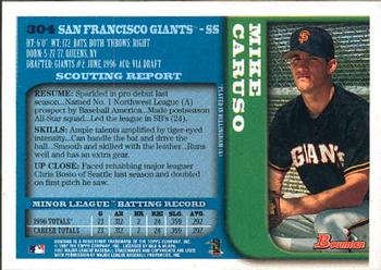 1997 Bowman #304 Mike Caruso Back