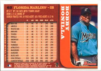 1997 Bowman #63 Bobby Bonilla Back