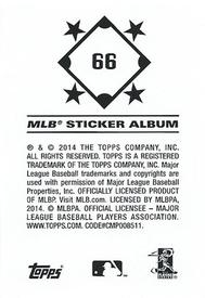 2014 Topps Stickers #66 Miguel Cabrera Back