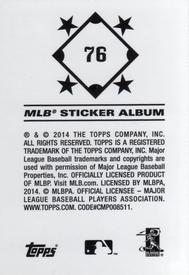 2014 Topps Stickers #76 Eric Hosmer Back