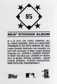 2014 Topps Stickers #85 Brian Dozier Back