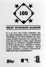 2014 Topps Stickers #100 Chris Carter Back
