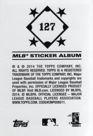 2014 Topps Stickers #127 Martin Perez Back