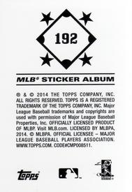 2014 Topps Stickers #192 Mr. Met Back