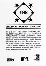 2014 Topps Stickers #198 Cliff Lee Back