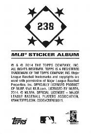 2014 Topps Stickers #238 Andrew McCutchen Back