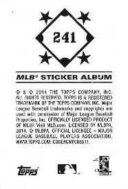 2014 Topps Stickers #241 Gerrit Cole Back