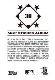 2014 Topps Stickers #30 Wil Myers Back
