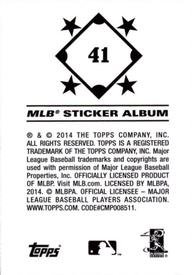 2014 Topps Stickers #41 Mark Buehrle Back