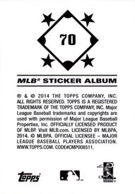 2014 Topps Stickers #70 Torii Hunter Back