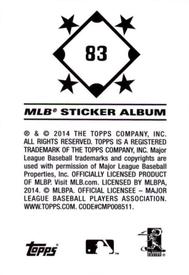 2014 Topps Stickers #83 Trevor Plouffe Back