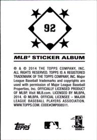 2014 Topps Stickers #92 David Freese Back
