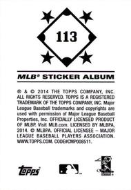 2014 Topps Stickers #113 Jarrod Parker Back