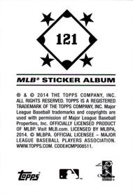 2014 Topps Stickers #121 Felix Hernandez Back