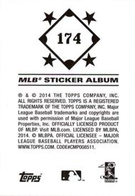 2014 Topps Stickers #174 Braves Mascot Back