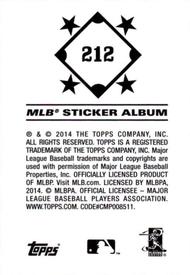 2014 Topps Stickers #212 Nate Schierholtz Back