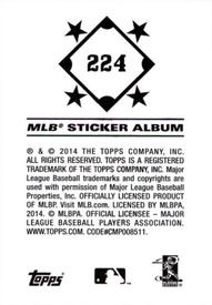 2014 Topps Stickers #224 Joey Votto Back