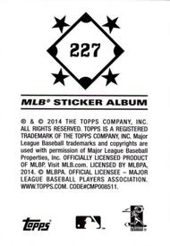 2014 Topps Stickers #227 Todd Frazier Back