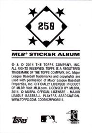 2014 Topps Stickers #258 Mark Trumbo Back