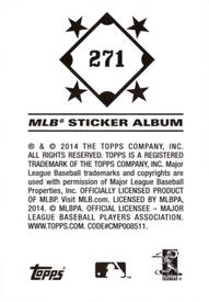 2014 Topps Stickers #271 Wilin Rosario Back