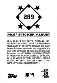 2014 Topps Stickers #289 Everth Cabrera Back