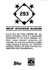 2014 Topps Stickers #293 Willie Mays Back