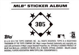 2014 Topps Stickers #305 Red Sox Puzzle Back