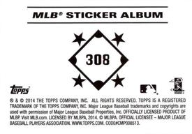 2014 Topps Stickers #308 Red Sox Puzzle Back