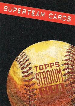 1994 Stadium Club - Info Cards #4 Superteam Cards Front