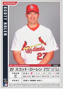 2006 Konami Powerful Major League Card Game #M06-027 Scott Rolen Front
