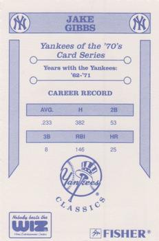 1992 The Wiz New York Yankees of the 70s #NNO Jake Gibbs Back
